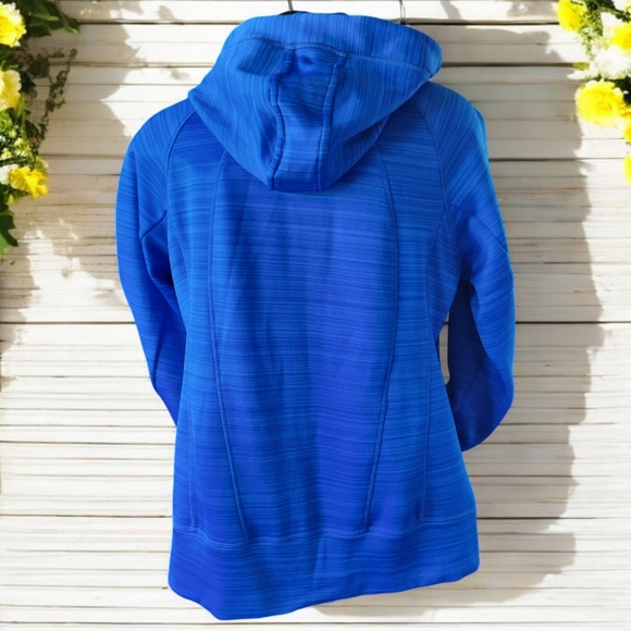 90 Degree Royal Blue Zippered Hoodie - Picture 3 of 10